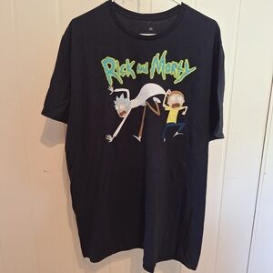 Ripple Junction Rick & Morty Adult Swim Black Tee Size 2XL Very Good Condition
